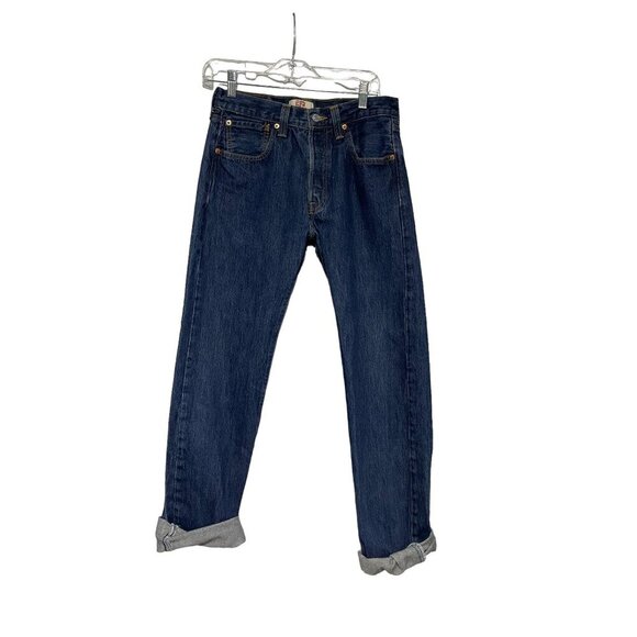 Levi's Men's Regular Fit 501 Straight Leg Button Fly Denim Jeans Blue Size 34x34 - Picture 1 of 5